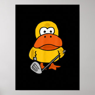 Smiletodays Funny Anka spelar Golf Poster
