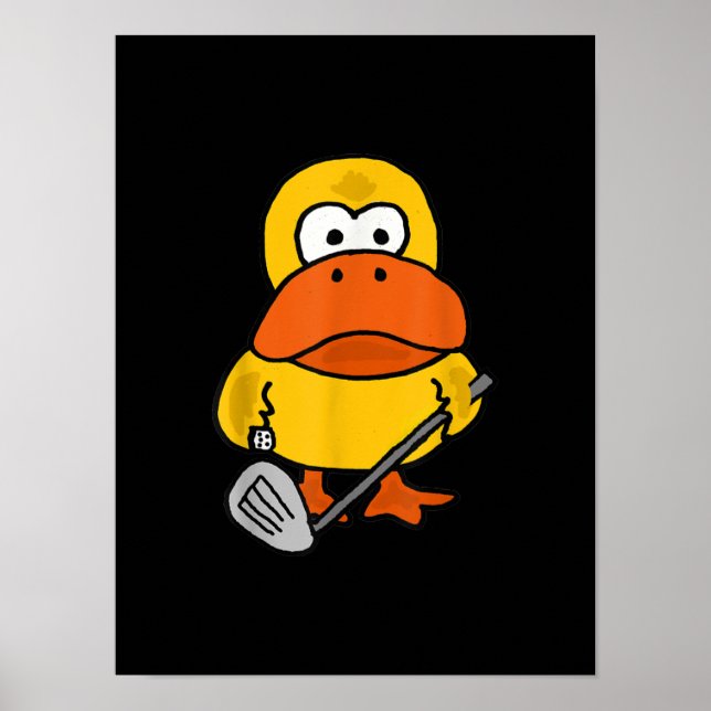 Smiletodays Funny Anka spelar Golf Poster (Framsidan)