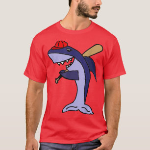 SmiletodayTES Funny Shark som spelar baskeboll T Shirt