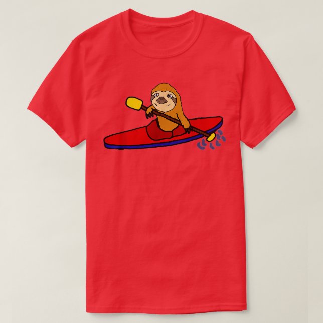 SmiletodayTES Funny Sloth Kayaking T Shirt (Design framsida)