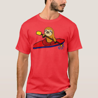 SmiletodayTES Funny Sloth Kayaking T Shirt