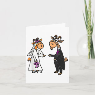Smiletodaytes goat Bride and Groom Bröllop _1 Kort