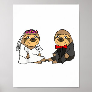 Smiletodayytter Lutte Bride och Groom Bröllop Poster