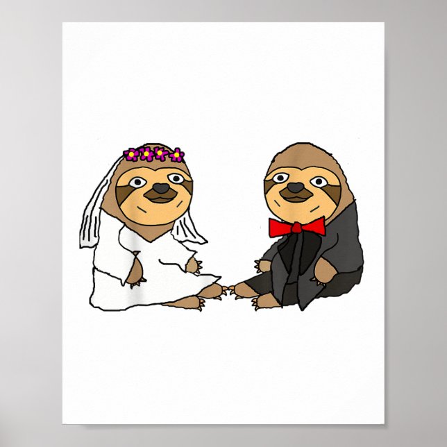 Smiletodayytter Lutte Bride och Groom Bröllop Poster (Framsidan)