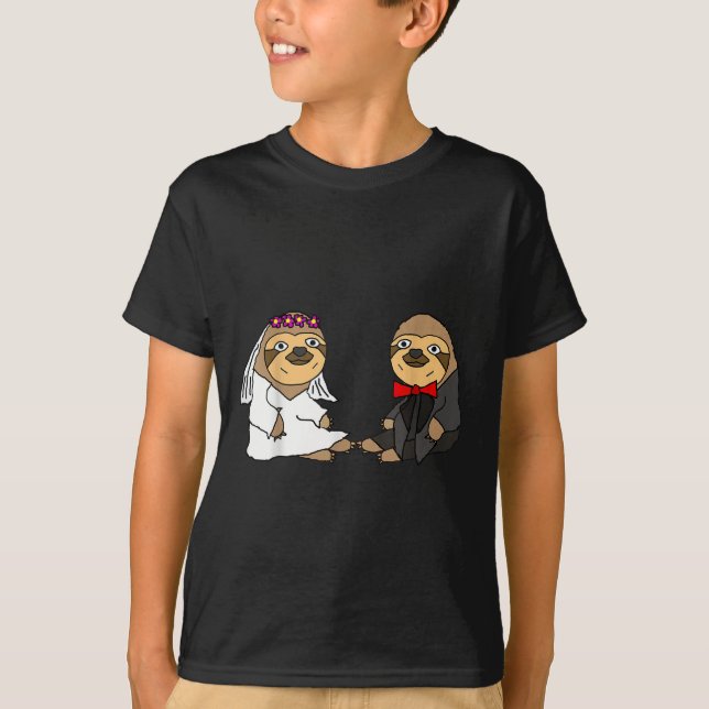 Smiletodayytter Lutte Bride och Groom Bröllop T Shirt (Framsida)