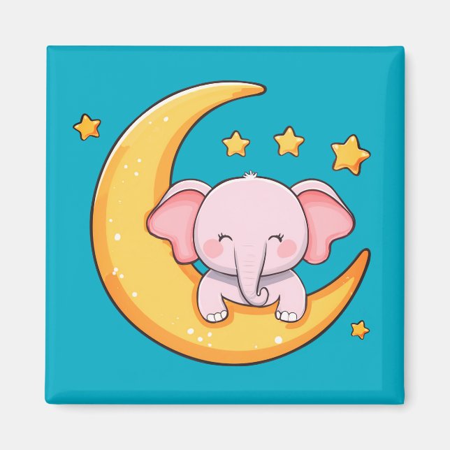 Smiley baby elephant magnet (Framsidan)