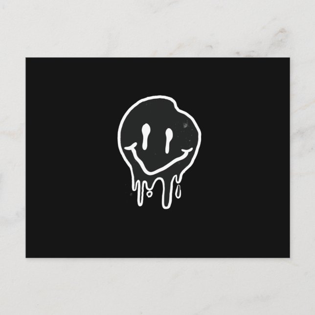 Smiley Black Vykort (Framsida)