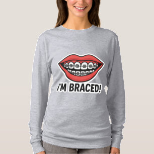 Smiley Braces Roligt Sticker - Färgfull Läppar T Shirt