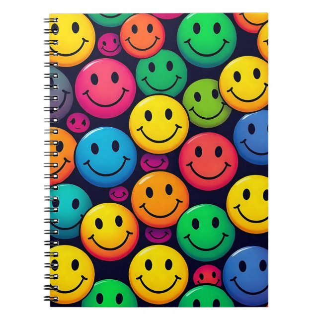 Smiley Button Notebook  Anteckningsbok (Framsidan)