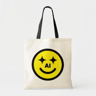 Smiley Face AI™-handelsväska Tygkasse