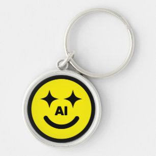 Smiley Face AI™ Nyckelring