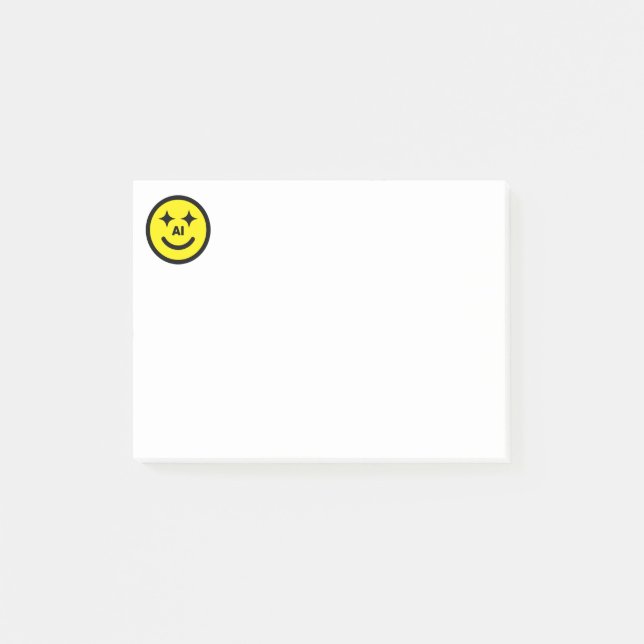 Smiley Face AI™ Post-it®-lappar Post-it Block (Framsida)