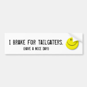Smiley face bromsar jag för Tailgaters., (ha ett Bildekal