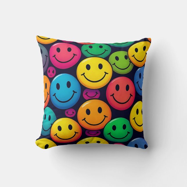Smiley face Cushion Kudde (Framsida)