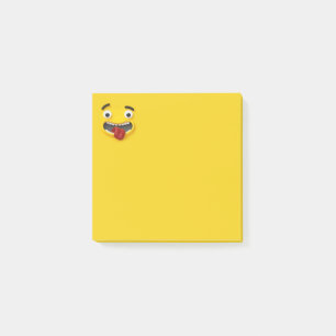 Smiley face emoji post-it block