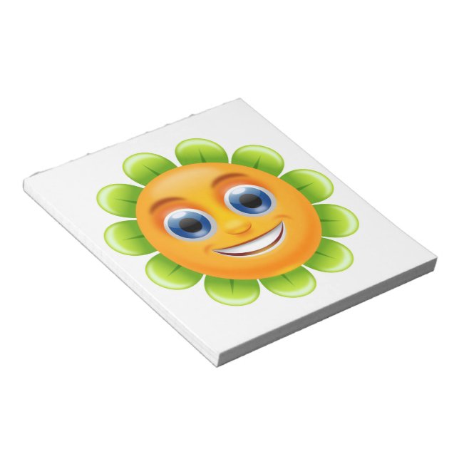 SMILEY FACE FLOWER ANTECKNINGSBLOCK (Vinklad)