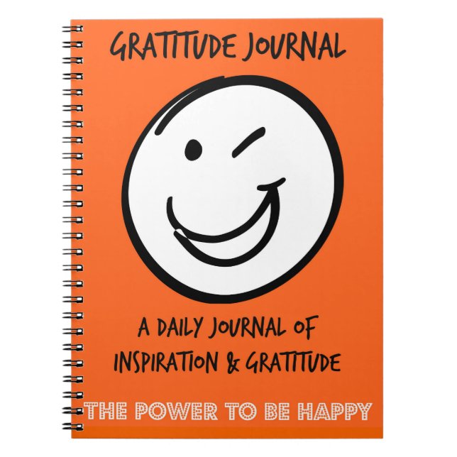 SMILEY FACE GRATITUDE JOURNAL ANTECKNINGSBOK (Framsidan)