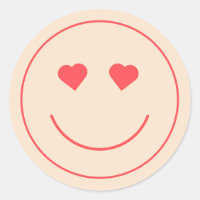 Smiley face Heart Öga | ORANGE