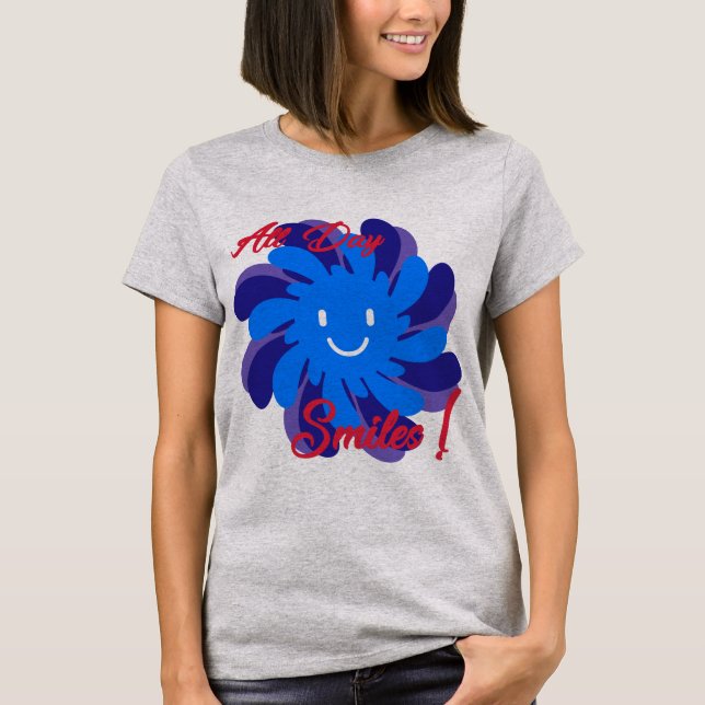 Smiley face hela dagen Smiles Tee (Framsida)