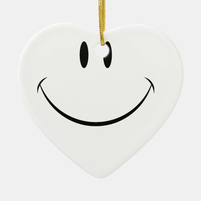 Smiley face julgransprydnad keramik (Framsidan)