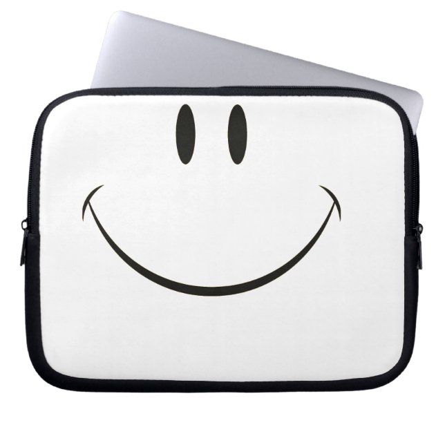 Smiley face laptop sleeve (Framsidan)