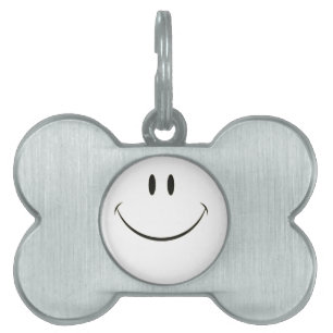 Smiley face namnbricka husdjur