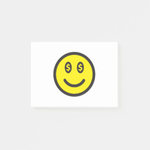$$ Smiley face Post-it Block