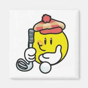 Smiley faceGolfT-tröja och gåvor Magnet
