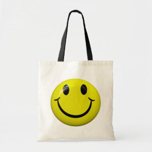 Smiley facetotot hänger lös tygkasse