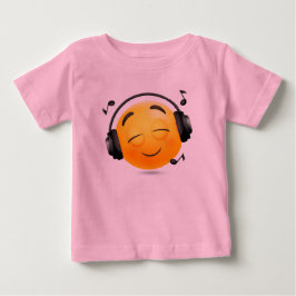 Smiley Headphoned Emoji Bra Jersey T Shirt
