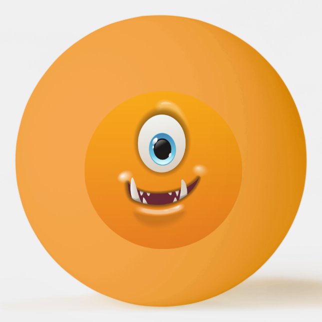 Smiley One-Eyed Monster Personalize Pingisboll (Framsidan)