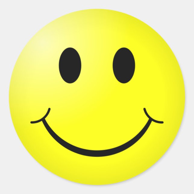 Smiley Runt Klistermärke (Framsida)