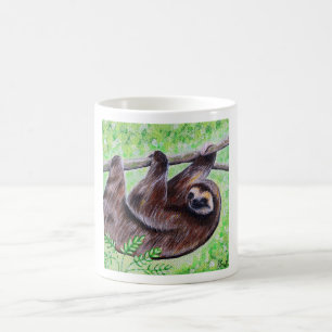 Smiley Sloth Painting Kaffemugg