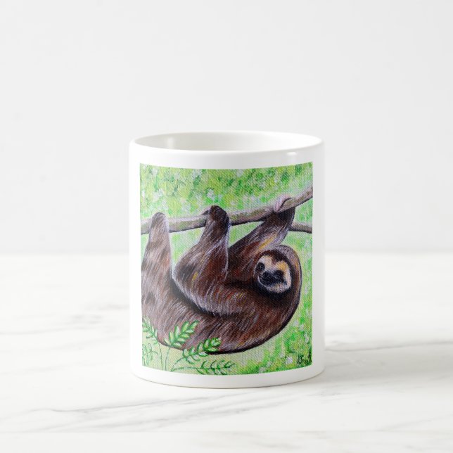Smiley Sloth Painting Kaffemugg (Center)