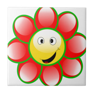 Smiley Sol Kakelplatta