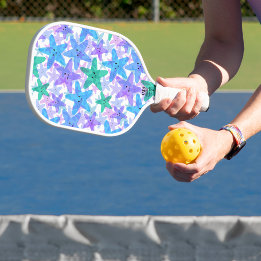 Smiley Star Design Pickleball-paddle