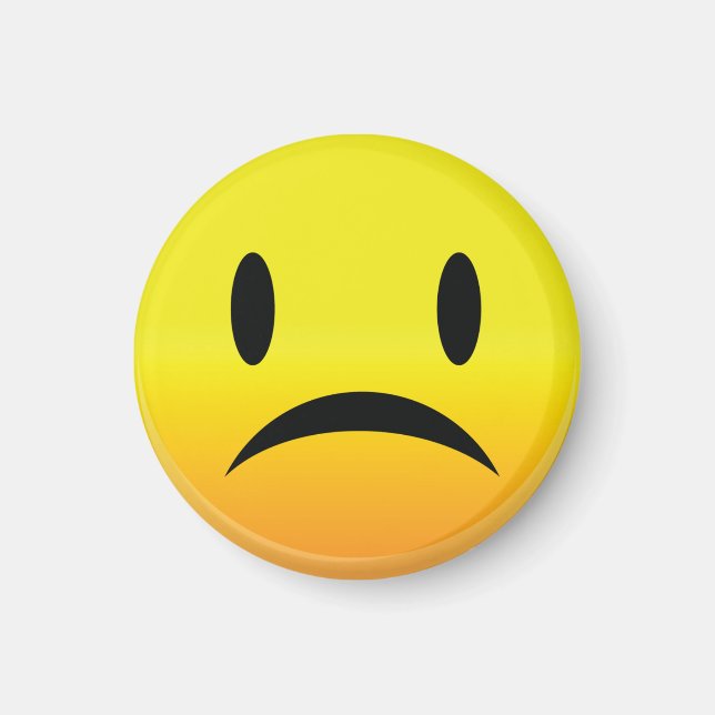 Smilie Ansikte Ledsen Magnet (Framsidan)
