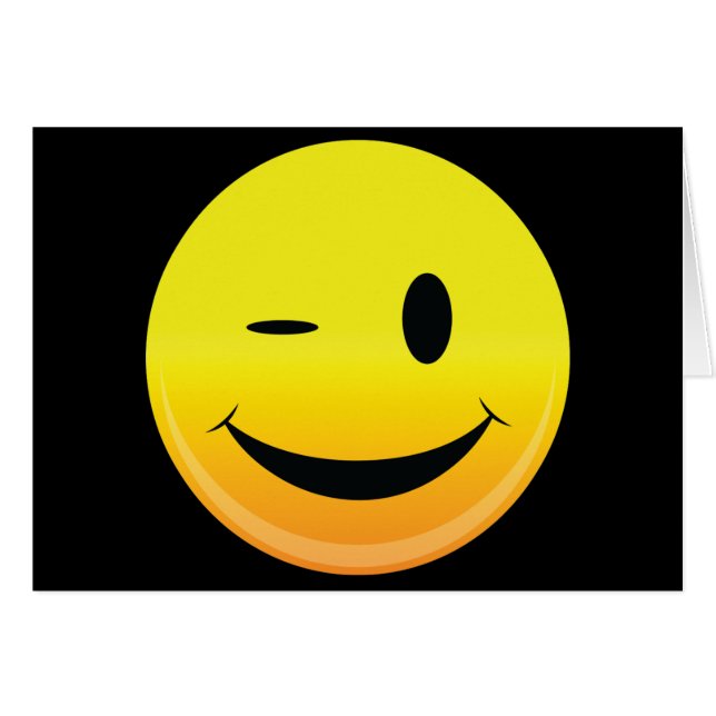 Smilie ansikteblinkning hälsningskort (Framsidan Horizontal)