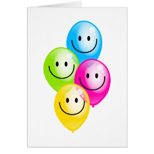 Smilie Balloons Hälsningskort
