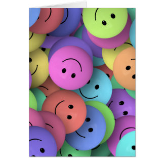 SMILIE COLLAGE LYCKLIG ANSIKTE COLORFUL BAKGRUND W HÄLSNINGSKORT