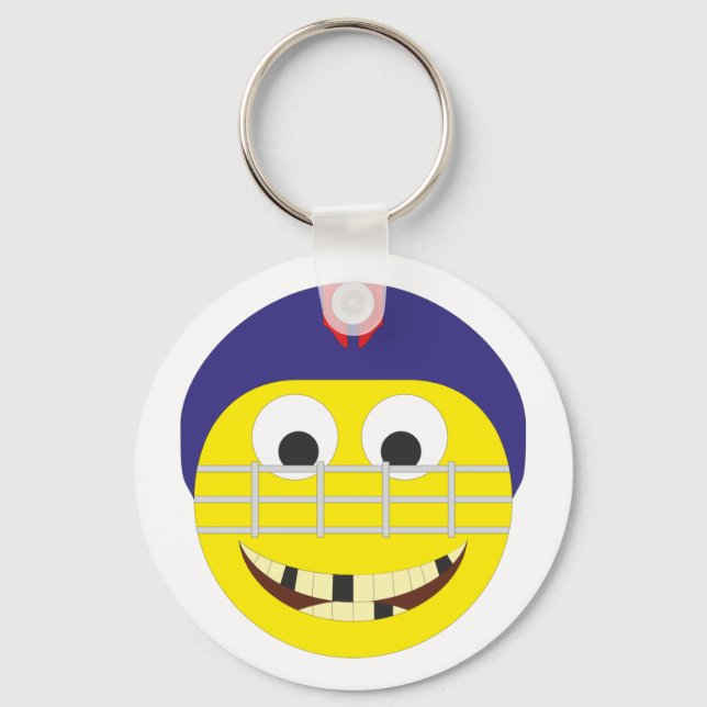 Smilie Eishockeyspieler ishockeyspelare Nyckelring (Framsida)