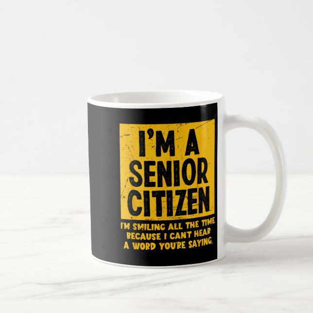 Smiling All Time Because I Can't Hear A Word Funny Kaffemugg (Höger)