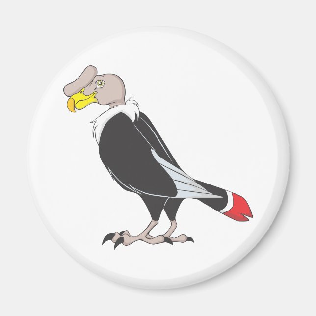 Smiling Andean Condor Bird Magnet (Framsidan)