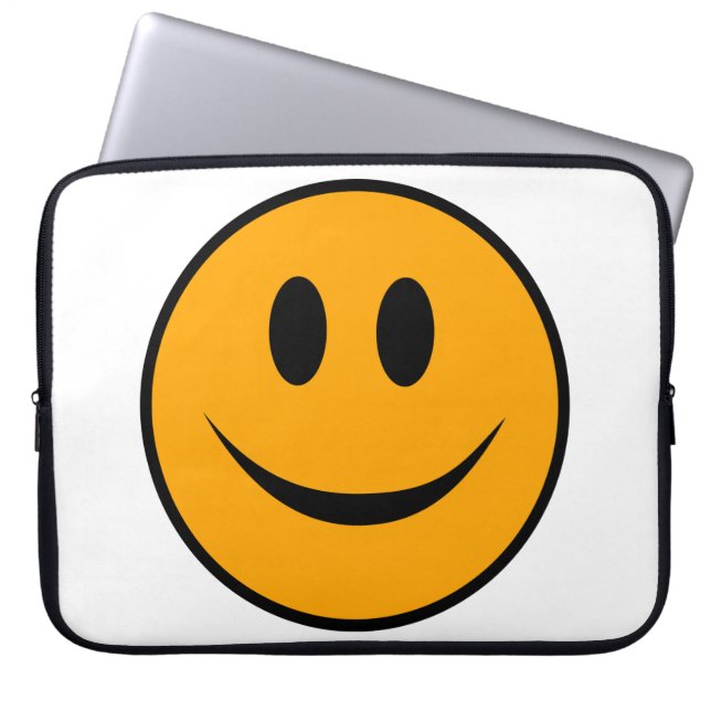 Smiling Ansikte Emoji Laptop Fodral (Framsidan)
