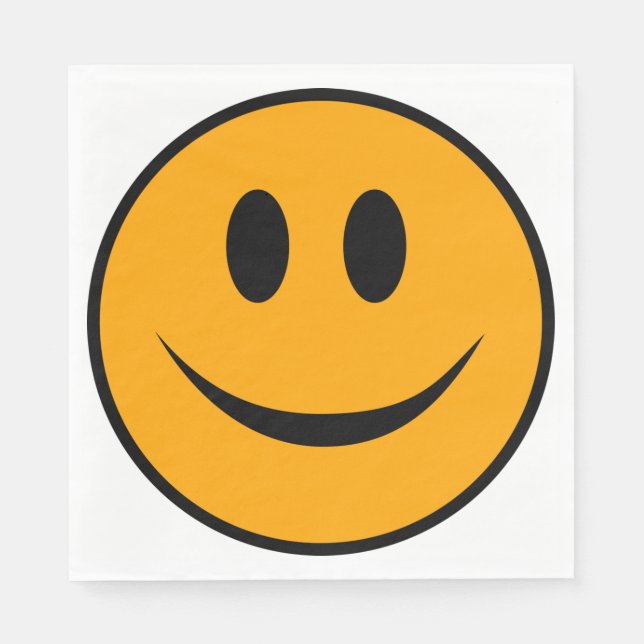 Smiling Ansikte Emoji Pappersservett (Framsidan)