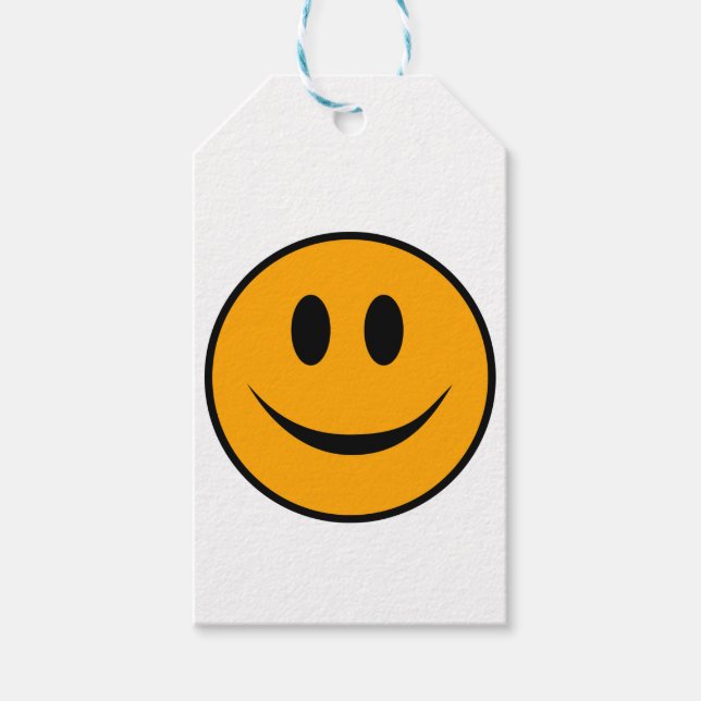 Smiling Ansikte Emoji Presentetikett (Framsidan)