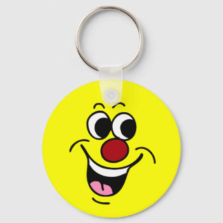 Smiling Ansikte Grumpey Nyckelring