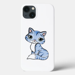 SMILING AV HIMLAR BLUE KITTEN MED BLUE ÖGA.