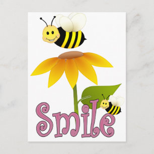 Smiling Bee Vykort