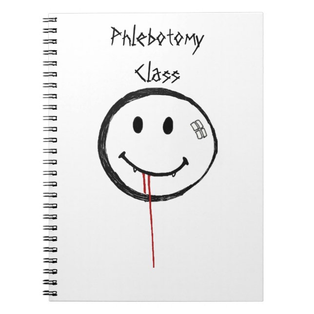 Smiling Bloody Vampire Anteckningsbok (Framsidan)